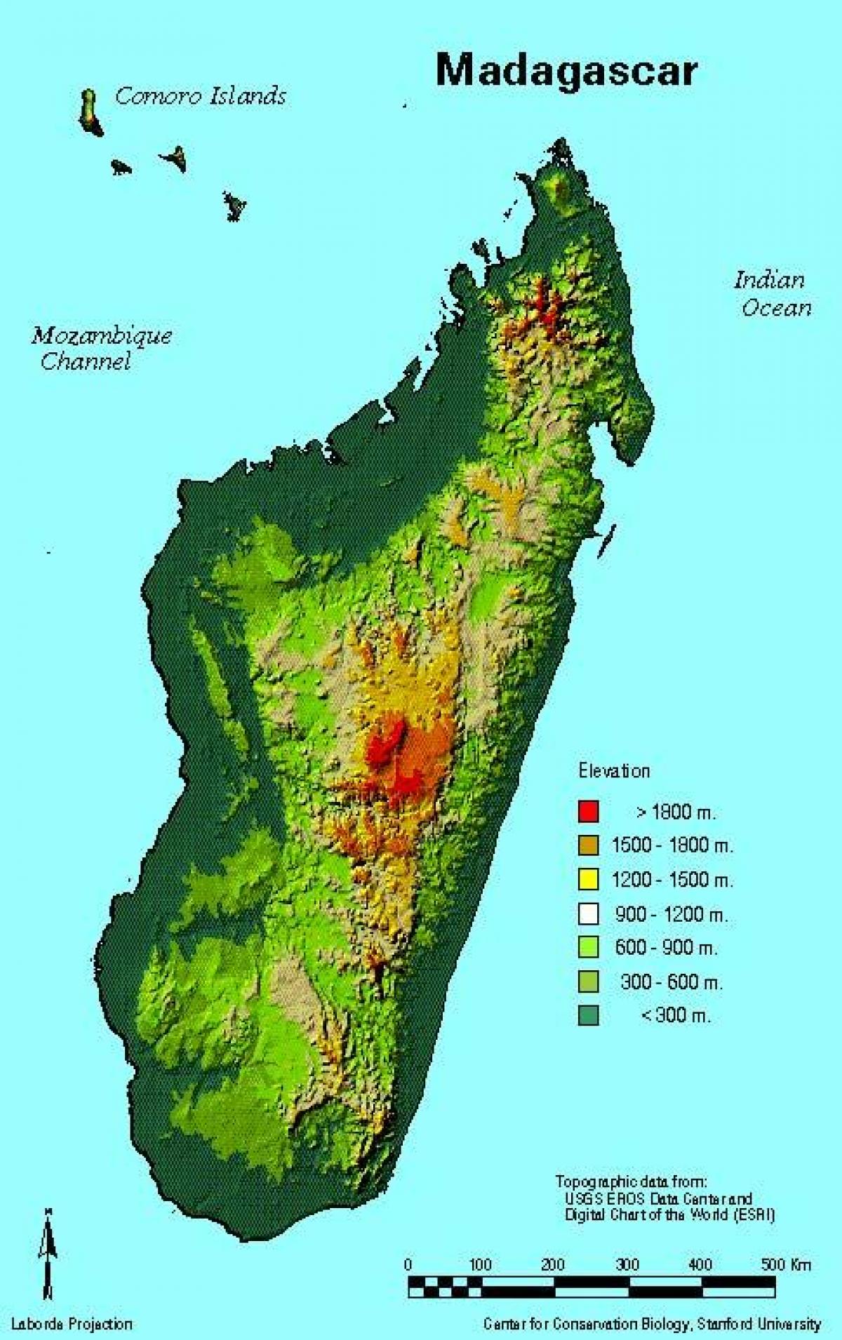 mapa de Madagascar geografía