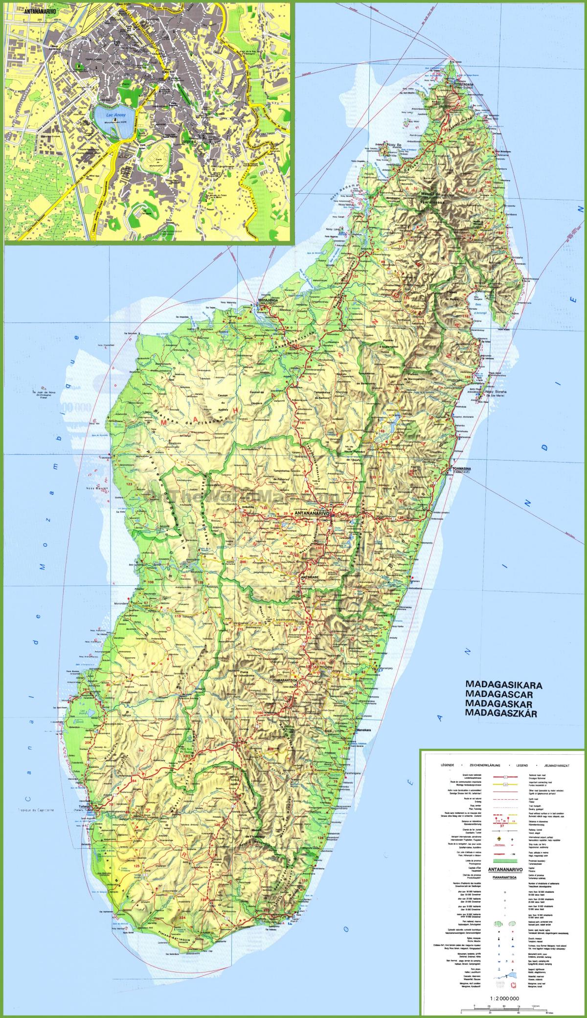 mapa de Madagascar