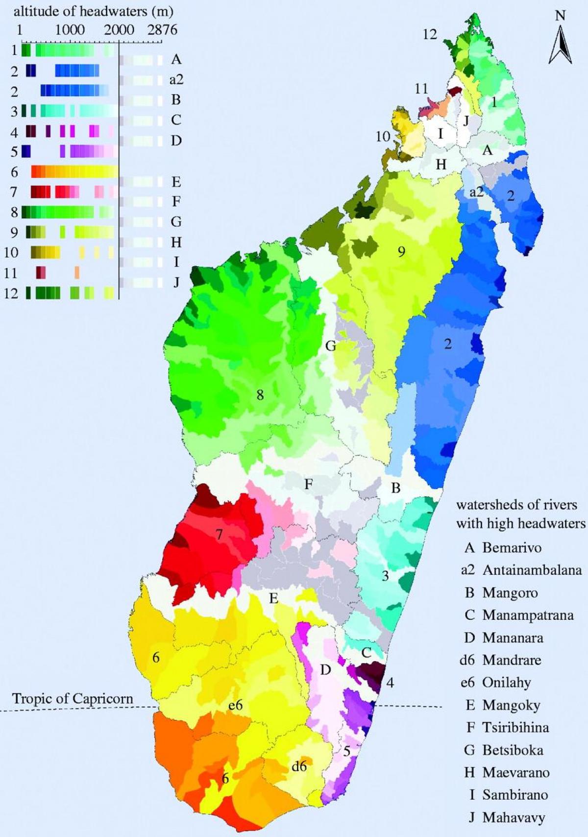 mapa de Madagascar climático