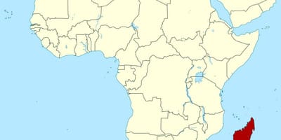 Madagascar en áfrica mapa