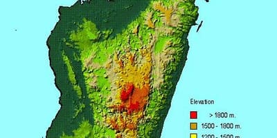 Mapa de Madagascar geografía