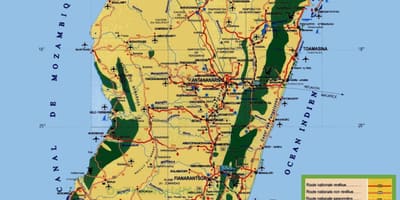 Madagascar atracciones turísticas mapa