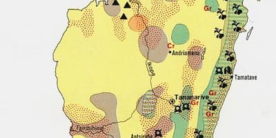 Mapa de Madagascar recursos naturales