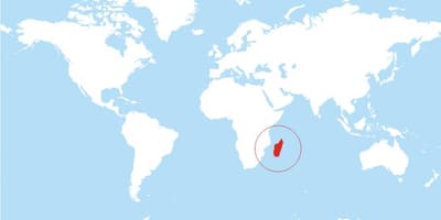 Mapa de Madagascar ubicación en el mundo